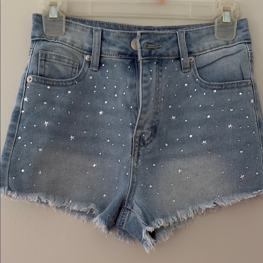 Rue21 Blue Jean Shorts with Rhinestone Embellishments
